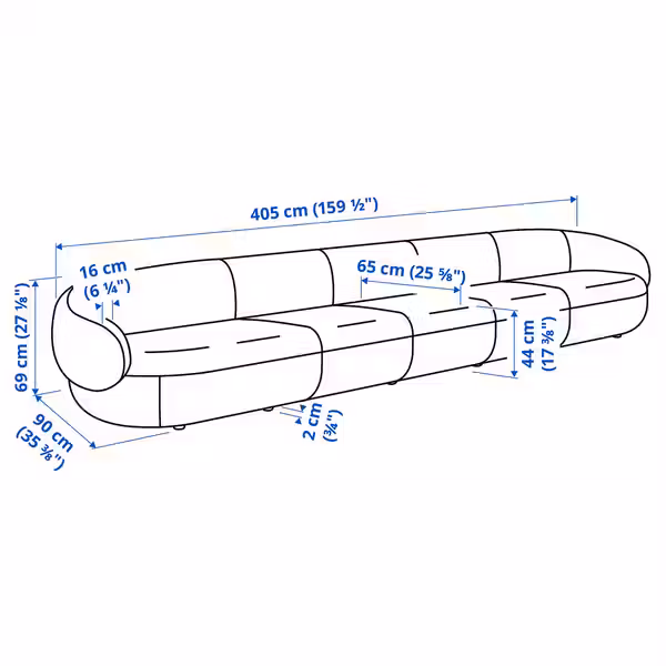 LILLESÄTER ЛИЛЛЕСЭТЕР - схема-чертеж с размерами