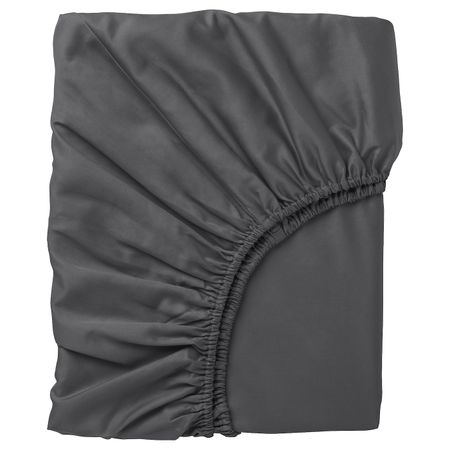 Простыня натяжная, темно-серый 180x200 см IKEA NATTJASMIN НАТТЭСМИН 704.426.79