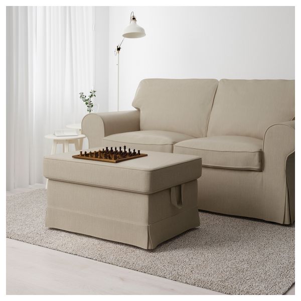 Табурет для ног ЭКТОРП, Нордвалла темно-бежевый - фото 3