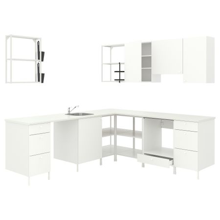 Угловая кухня, белый IKEA BEGIVENHET БЕГИВЕНХЕТ 693.380.23