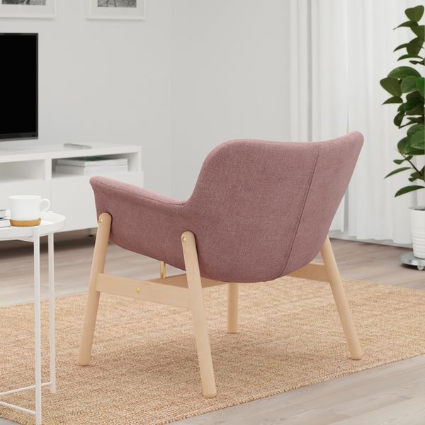 Кресло, Гуннаред светлый коричнево-розовый IKEA VEDBO ВЕДБУ 604.235.82 - фото 3