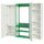 Гардероб 2-дверный, белый Fonnes, зеленый, 200x42x181 см IKEA PLATSA ПЛАТСАA ПЛАТСА 195.937.75