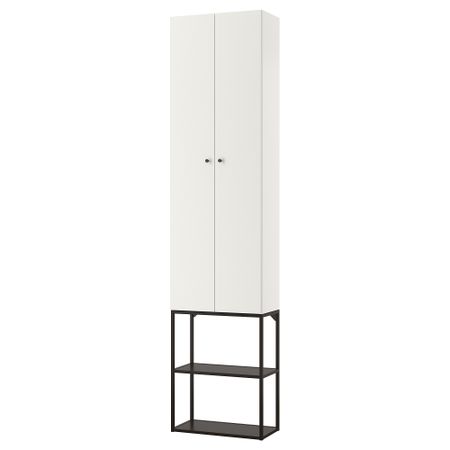 Комбинация для хранения, антрацит, белый, 60x32x255 см IKEA BEGIVENHET БЕГИВЕНХЕТ 293.314.53