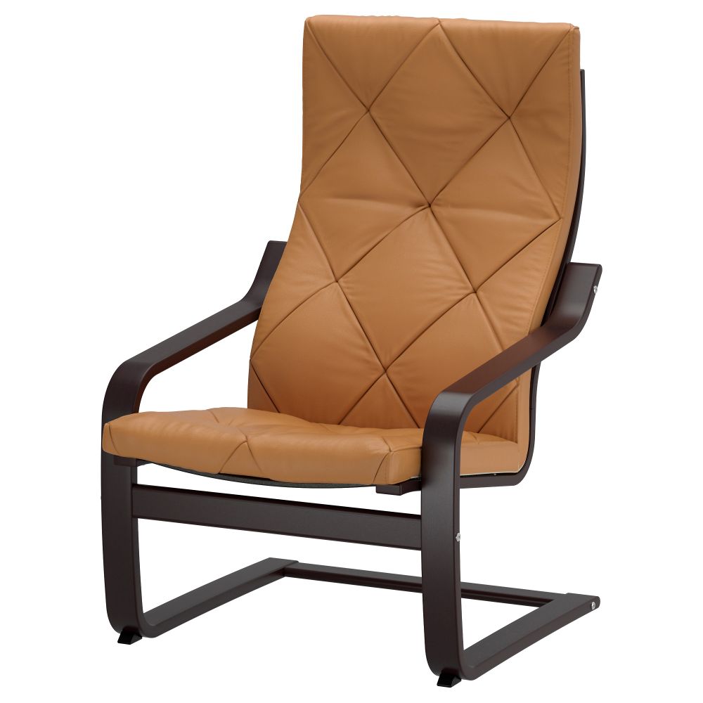 Кресло ПОЭНГ, черно-коричневый, Сеглора неокрашенный - фото 1