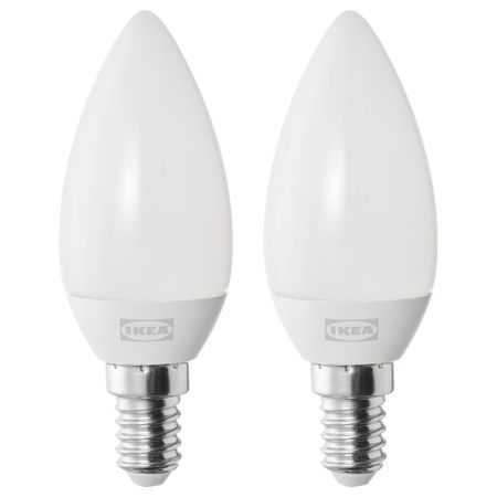 Светодиодная лампочка E14 250 лм, свечеобразный, молочный IKEA SOLHETTA СОЛХЕТТА 304.987.48