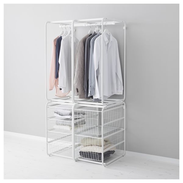 Рама + штанга, проволочные корзины АЛЬГОТ, белый (82x60x170 см) - фото 1