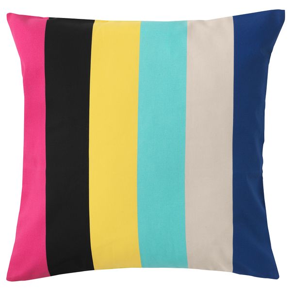 Чехол на подушку СОММАР 2018, разноцветный, в полоску (50x50 см) - фото 1