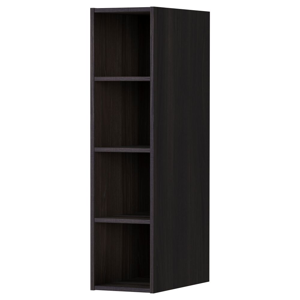 Открытый шкаф ХОРДА, под дерево черный - схема-чертеж с размерами