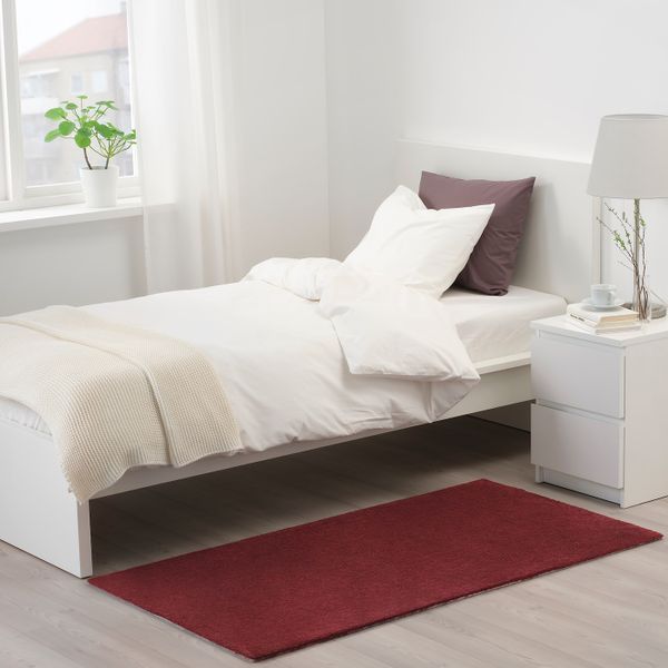 Ковер, короткий ворс, темно-красный 80x150 см IKEA TYVELSE ТЮВЕЛЬСЕ 704.437.87 - фото 5