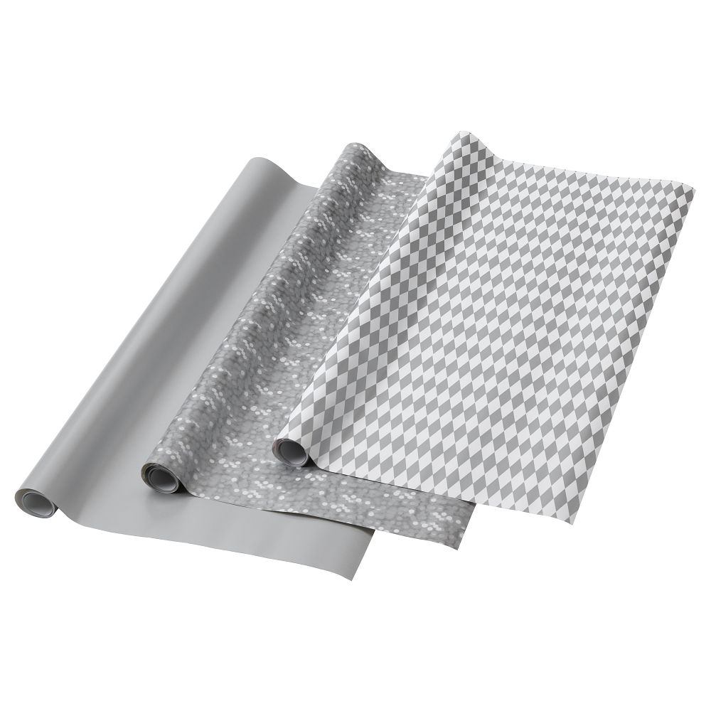 Рулон оберточной бумаги ВИНТЕР 2018, серебристый (3x0.7 м 3 шт) - фото 1