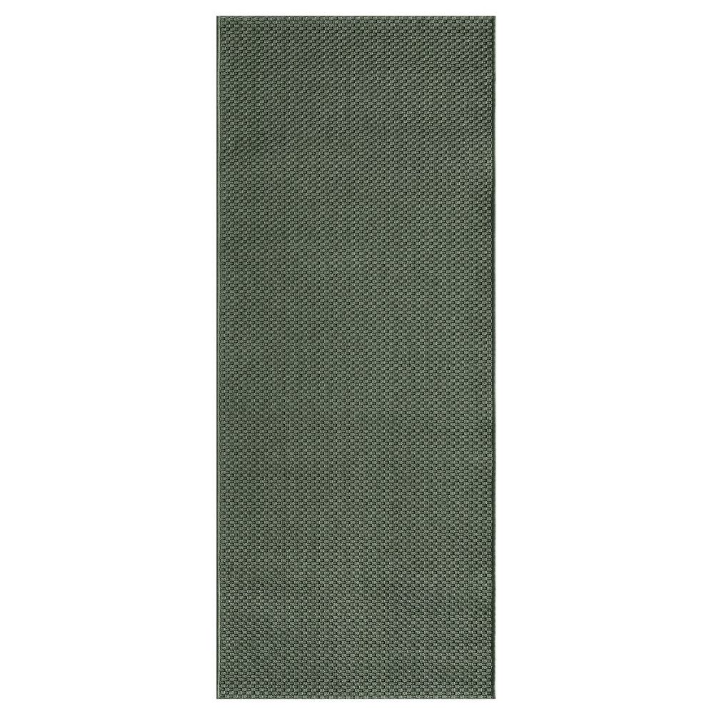 MORUM Ковер безворсовый, д/дома/улицы - темно-зеленый 80x200 см - фото 1