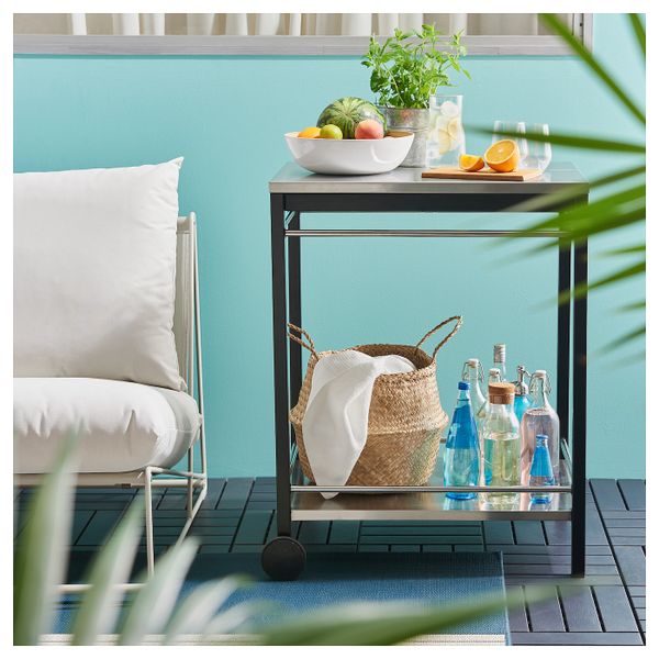 Тележка,д/сада, нержавеющая сталь IKEA KLASEN КЛАСЕН 492.289.97 - схема-чертеж с размерами