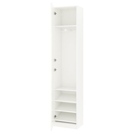 Гардероб, белый, Форсанд белый, 50x38x236 см IKEA ПАКС 592.469.10