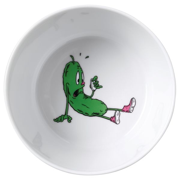 Миска СТУНСИГ, огурец (14 см) - схема-чертеж с размерами