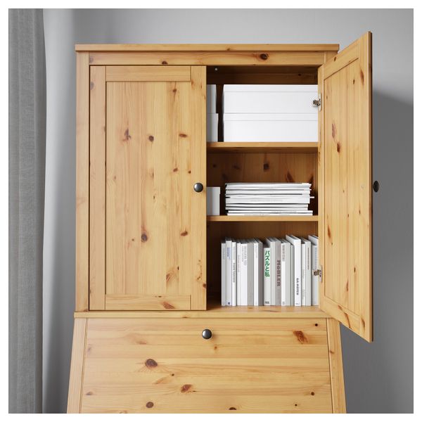 Бюро с дополнительным модулем ХЕМНЭС, светло-коричневый (89x198 см) - фото 3