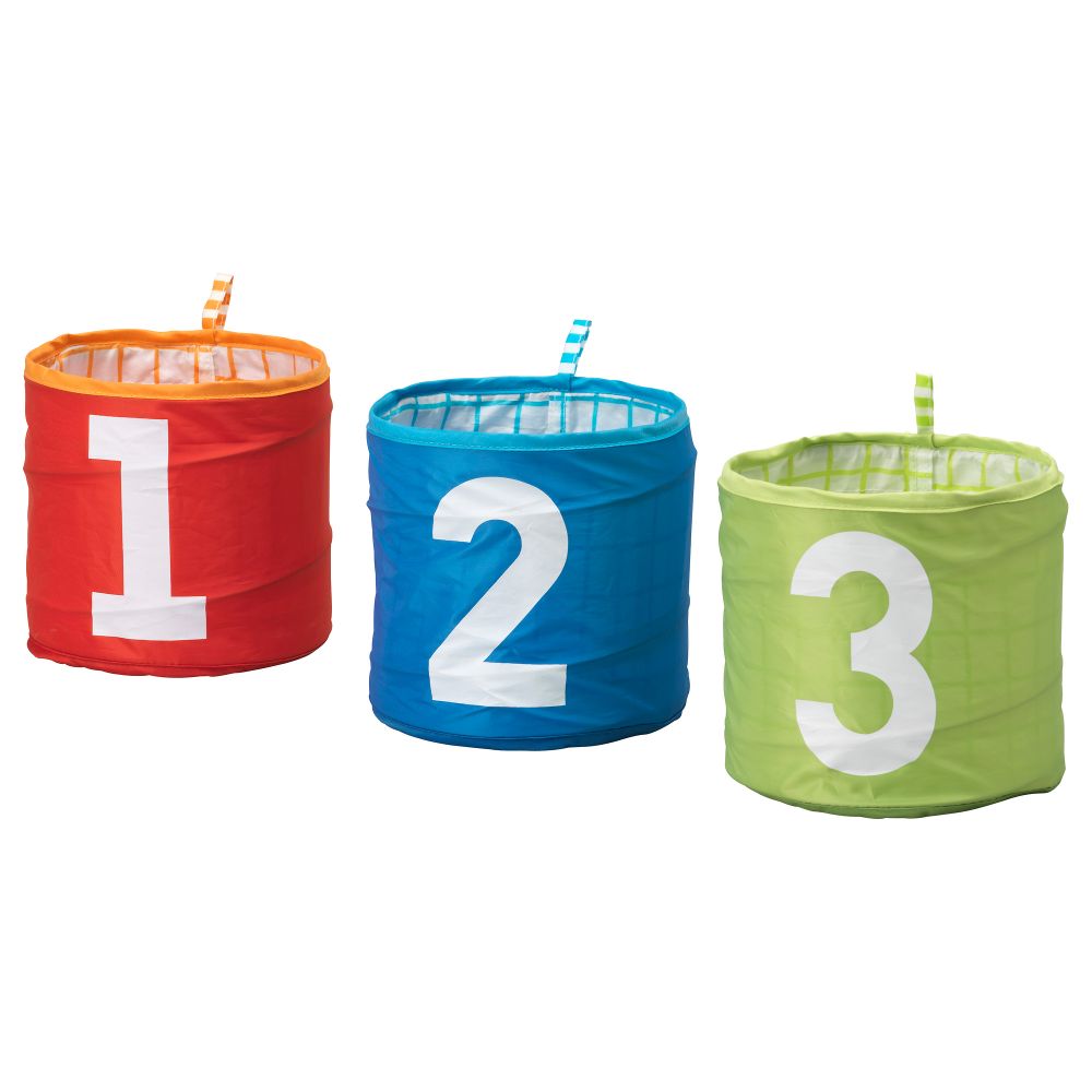 Корзина КУСИНЕР, бирюзовый, зеленый/красный (18 см) - схема-чертеж с размерами