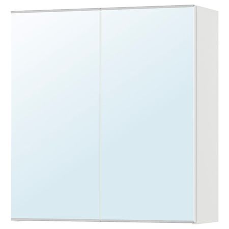 Зеркальный шкаф с 2 дверцами, белый 60x21x64 см IKEA LILLÅNGEN ЛИЛЛОНГЕН 103.690.35