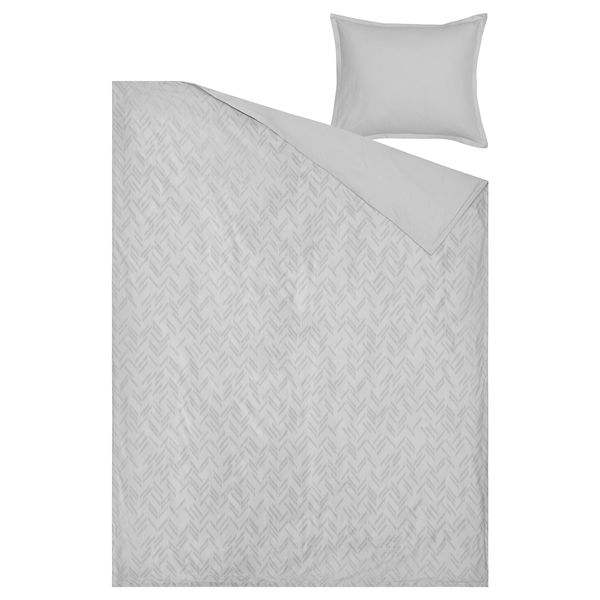 Пододеяльник и наволочка, 150x200, 50x60 см, серый IKEA NÅLGINST 105.672.00 - фото 3