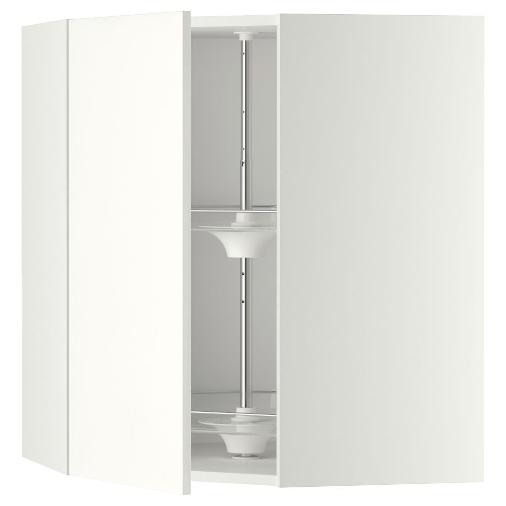 Угловой навесной шкаф с вращающейся секцией МЕТОД, белый, Хэггеби белый - схема-чертеж с размерами