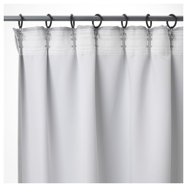 Гардины, 1 пара ВИЛБОРГ, светло-серый (145x300 см) - схема-чертеж с размерами