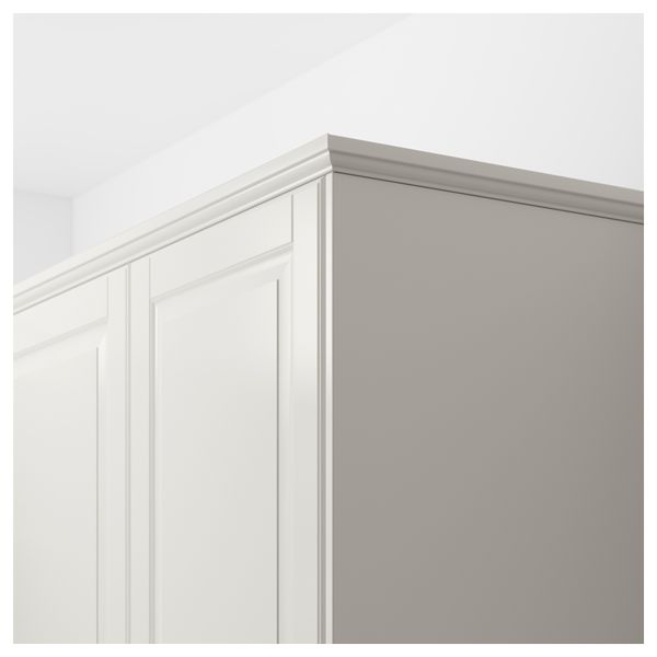 Карниз декоративный профилированный ФОРБЭТТРА, белый с оттенком (221x6 см) - схема-чертеж с размерами