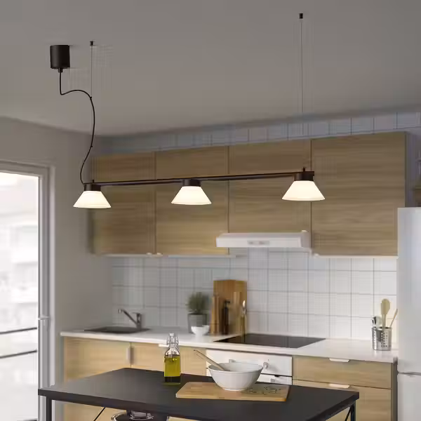 SAMBORD Подвесной светильник с 3 лампами - чёрный/белый - фото 3