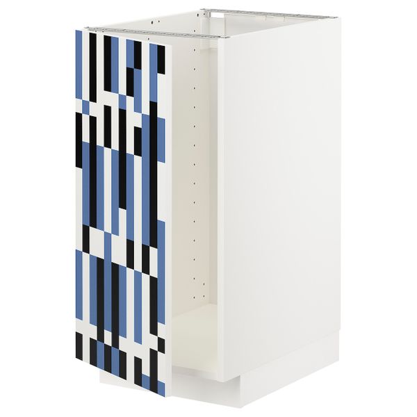 Напольный шкаф для мойки, мусорных конт, белый, Иттербин с печатным рисунком 40x60 см IKEA МЕТОД 592.870.24 - схема-чертеж с размерами