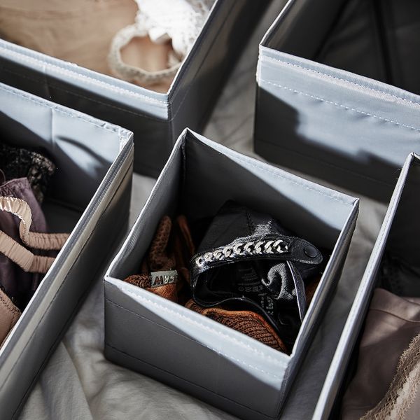 Набор коробок, 6 шт., темно-серый IKEA SKUBB СКУББ 604.729.59 - фото 3