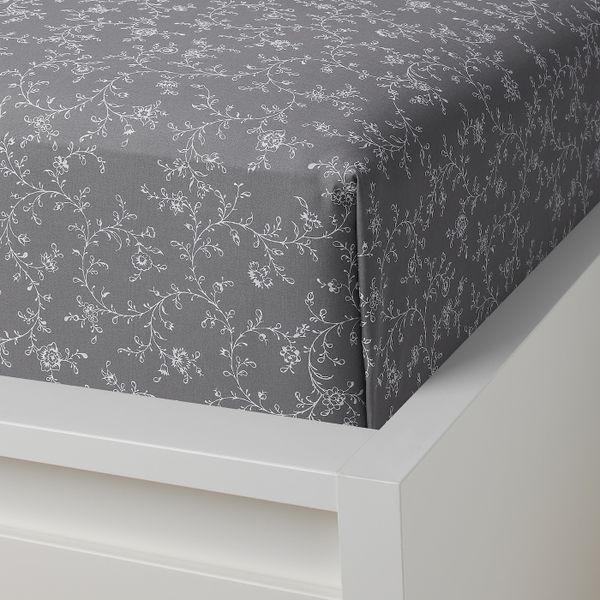 Простыня, с цветочным орнаментом 150x260 см IKEA KOPPARRANKA КОППАРРАНКА 604.753.97 - фото 2
