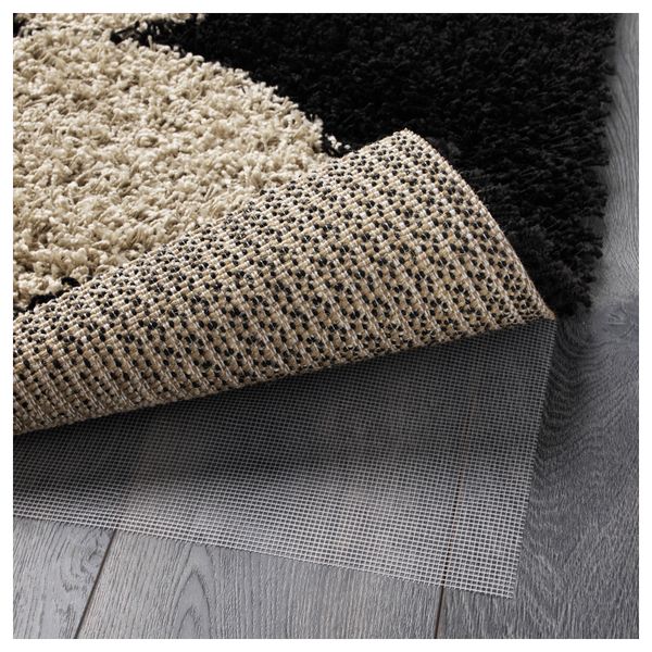 Ковер, длинный ворс ХИННЕРУП, черный (133x195 см) - схема-чертеж с размерами