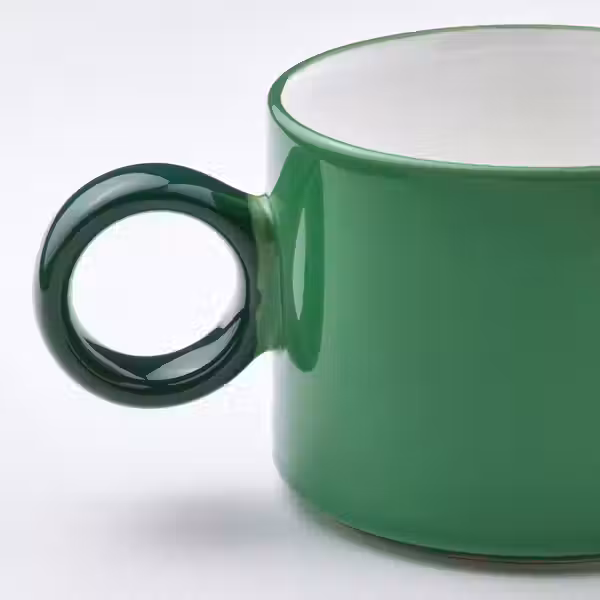 PIGGÅL ПИГГОЛ Кружка - белый/зеленый 30 сл - фото 5