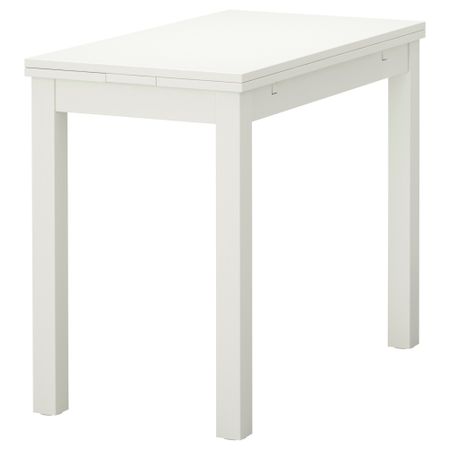 Раздвижной стол БЬЮРСТА, белый (50/70/90x90 см)