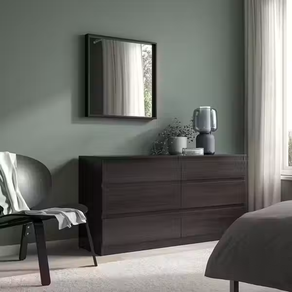 NISSEDAL Зеркало - чёрный 65x65 см - фото 2