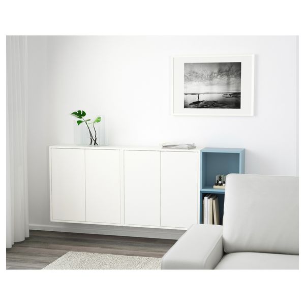 Комбинация настенных шкафов ЭКЕТ, белый/голубой, темно-синий (175x25x70 см) - фото 2