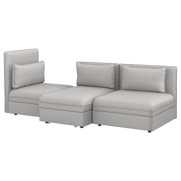 3-местный диван-кровать ВАЛЛЕНТУНА, Оррста светло-серый - фото 1