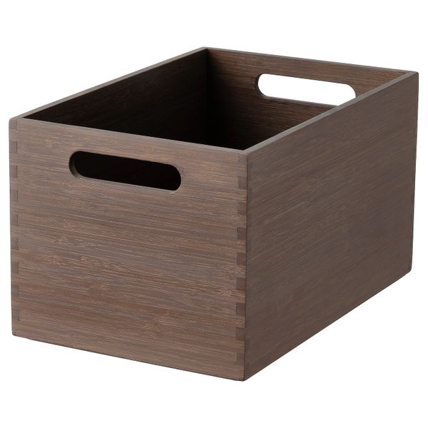 Контейнер, коричневый 17x26x15 см IKEA NÄBBIG НЭББИГ 704.984.97 - фото 1