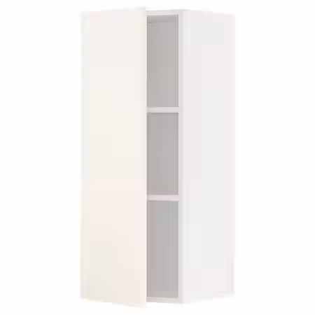 METOD Навесной шкаф с полками - белый/Vallstena белый 40x100 см