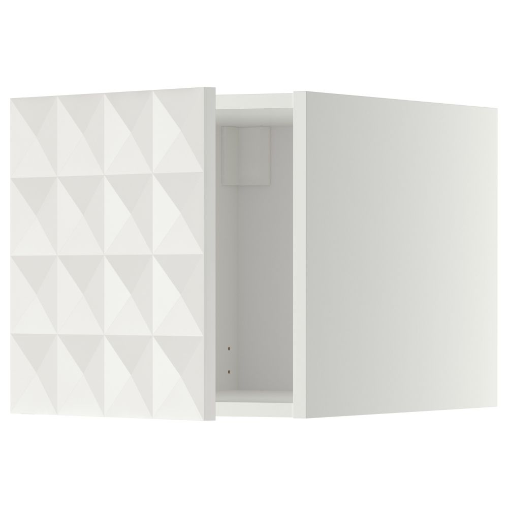 Верхний шкаф МЕТОД, белый, Гэррестад белый (40x40 см) - схема-чертеж с размерами