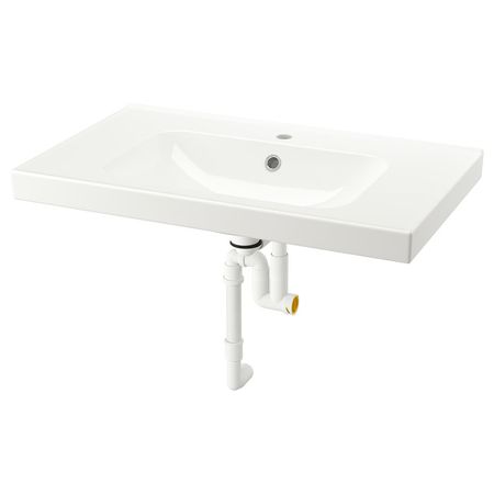 ORRSJÖN ОРРШЁН Раковина с сифоном - белый 82x49 см