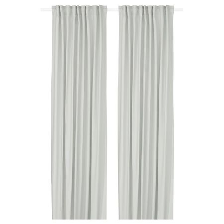 GINSTMOTT ГИНСТМОТТ Гардины, 2 шт. - белый/с лентой 145x300 см