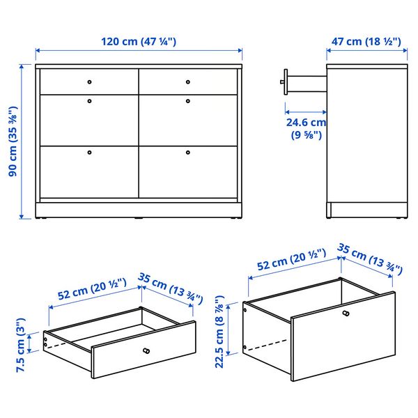 IKEA, дополнительный ракурс - схема-чертеж с размерами