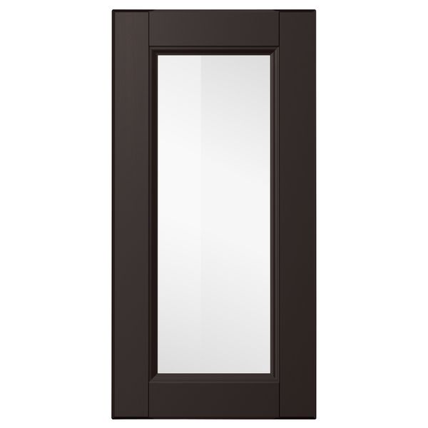 Стеклянная дверь ЛАКСАРБИ, черно-коричневый - схема-чертеж с размерами