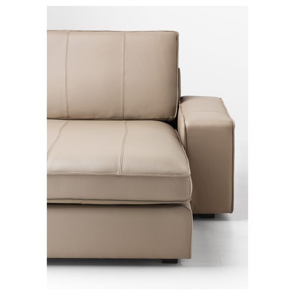 3-местный диван и козетка КИВИК, Гранн, Бумстад бежевый - схема-чертеж с размерами