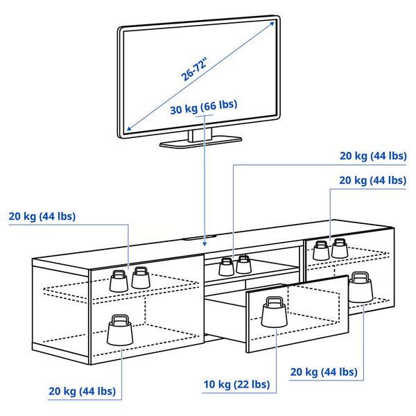 IKEA, дополнительный ракурс - схема-чертеж с размерами