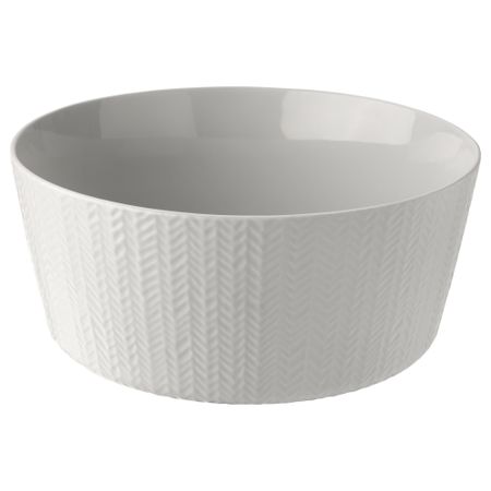 Сервировочная миска ВИНТЕР 2017, узор «елочка», светло-серый (28 см)