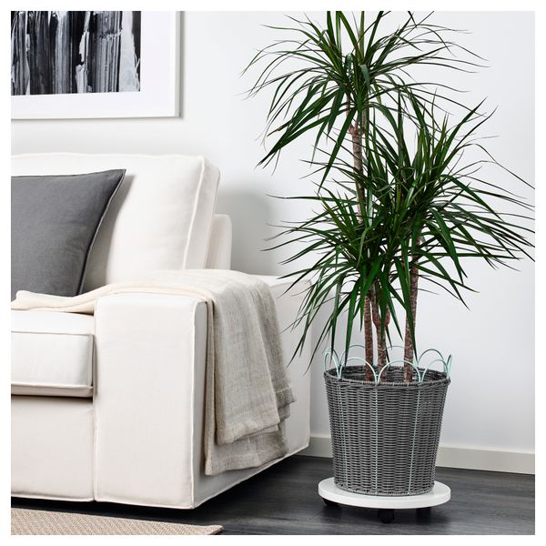 Кашпо СОЛРОСФРО, д/дома/улицы серый, зеленый - фото 3