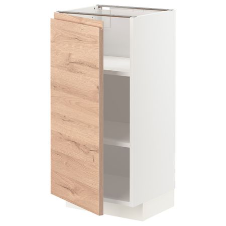 Напольный шкаф с полками, белый/Воксторп под дуб 40x37 см IKEA METOD МЕТОД 394.141.60