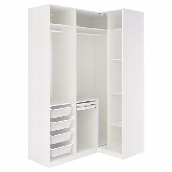 PAX / FYRUDDEN Гардероб угловой - белый/синий 161/111x236 см - фото 2