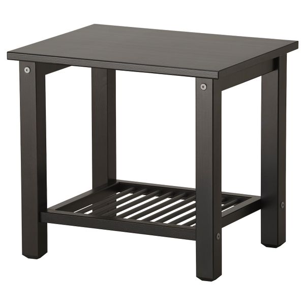 Тумба прикроватная, черно-коричневый 40x50 см IKEA RYKENE РИКЕНЕ 002.574.77 - фото 1