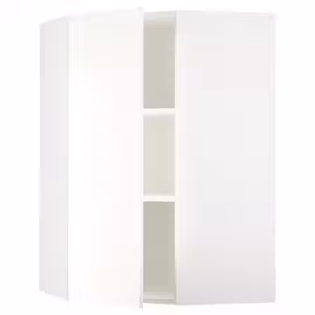METOD Угловой навесной шкаф с полками - белый/Vallstena белый 68x100 см